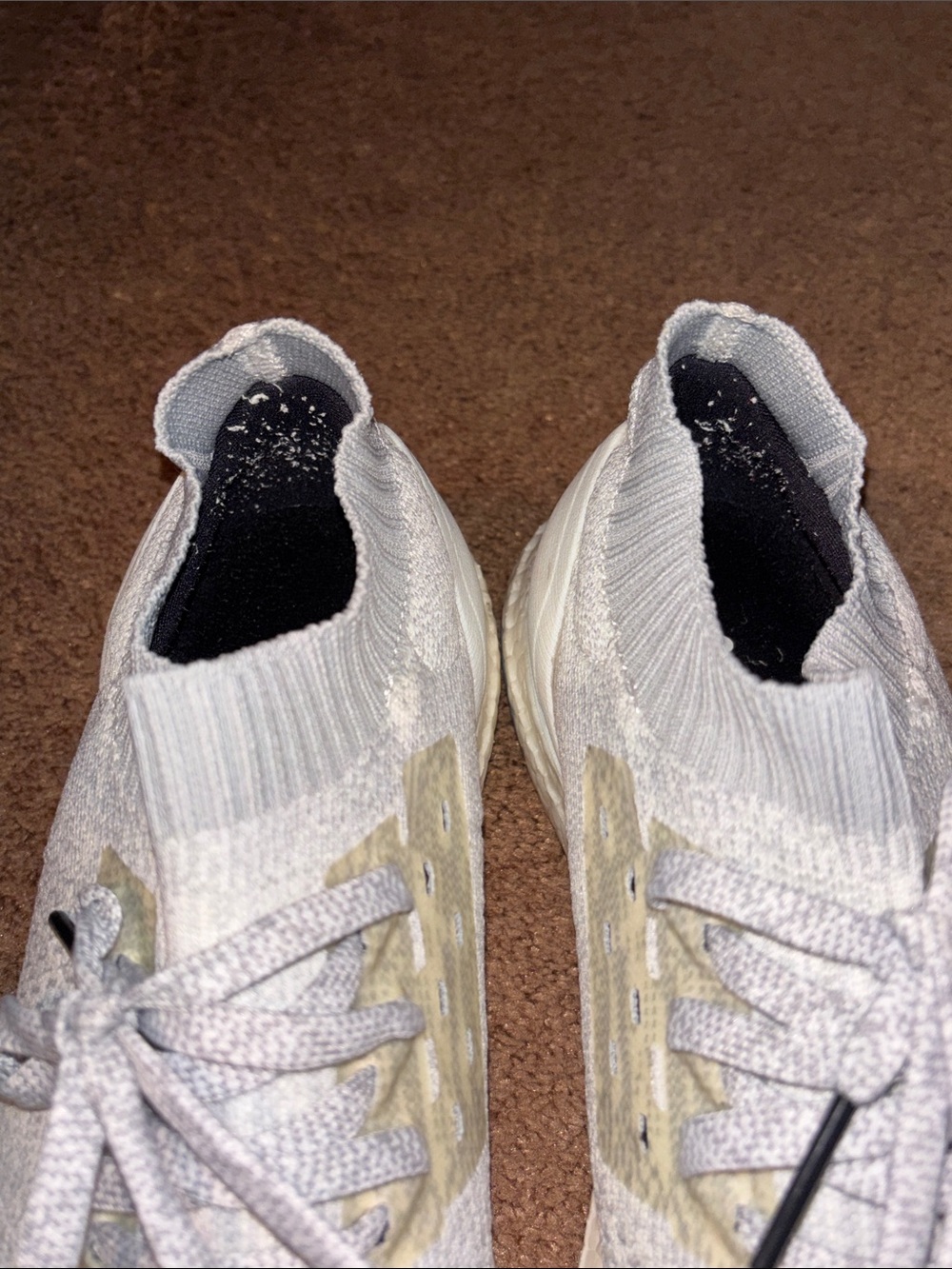 adidas Ultraboost Knit Slip-On Sneakers - Light Grey and Off-White - Picture 4 of 6